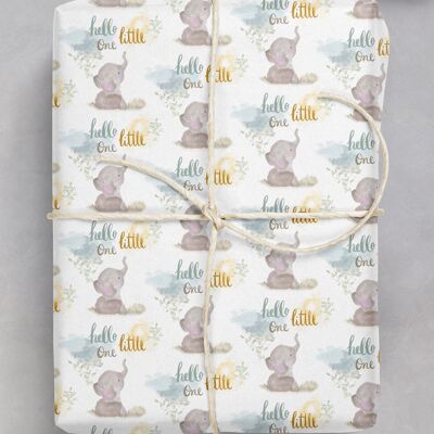 Lovely New Baby Gift Wrap - Hello Little One**Pack of 2 Sheets Folded**