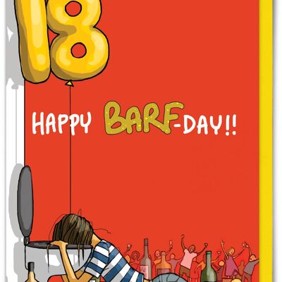 Age 18 Barfday - 18th Birthday Card