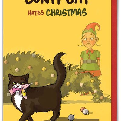 Funny Christmas Card - Cunty Christmas Cat