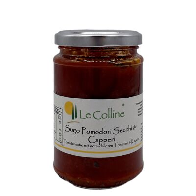 Tomato sauce with sun-dried tomatoes and capers 280g