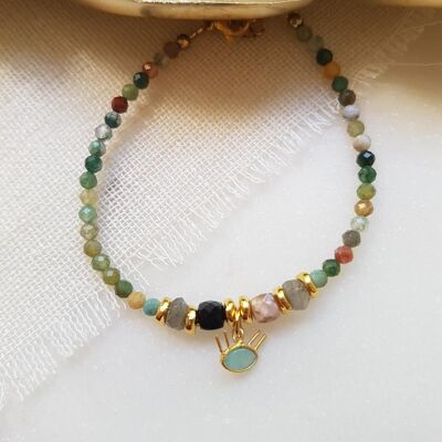 Indian Agate Bracelet, Amazonite - Aida