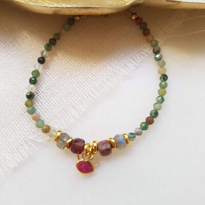 Indian Agate Bracelet, Indian Ruby - Aida