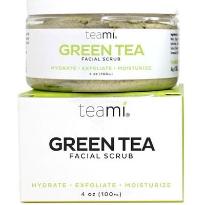 Teami | Scrub viso al tè verde | Scrub viso | Unisex | Esfoliazione delicata | Scrub viso biologico Matcha | Miscele
