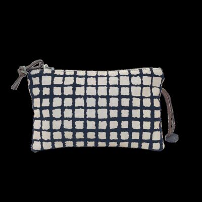 Pochette Grid Navy