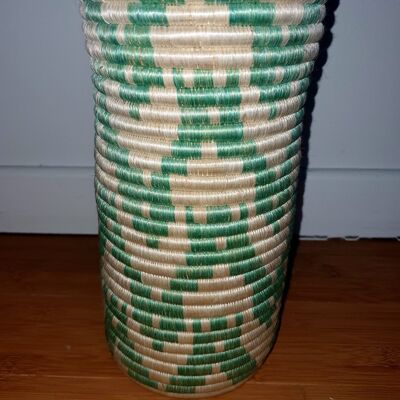 RWANDA BASKET - DECORATION - Light green / natural