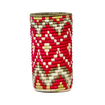 RWANDA BASKET - DECORATION - Pink / Green