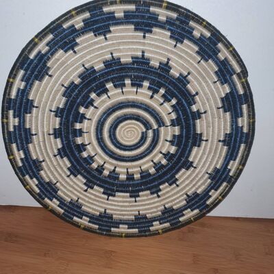 RWANDA TRAY - DECORATION - Blue / natural