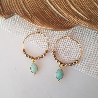 Amazonite earrings - Pipa