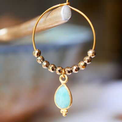 Boucles d'oreilles Amazonite - Pipa