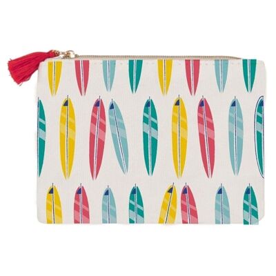Colorful printed cotton purse - Surfboards