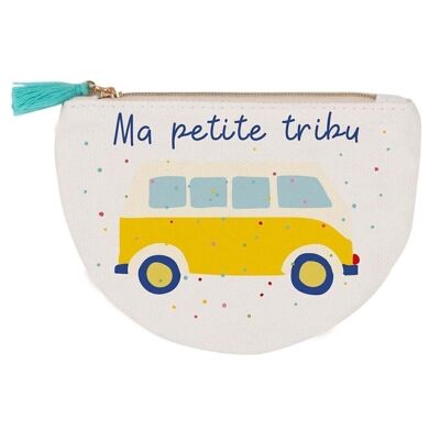 Colorful printed cotton purse - My little tribe
