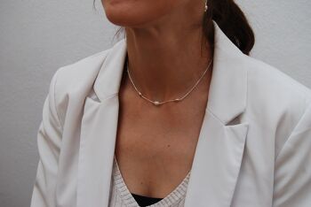 Collier en argent 925 avec perles. 5