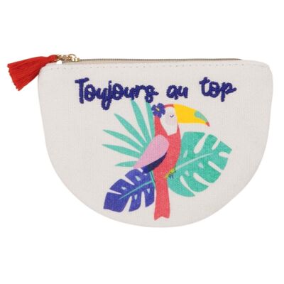Colorful printed cotton coin purse - Always on top