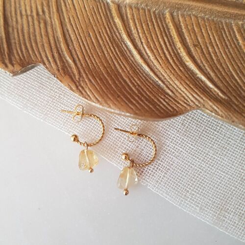 Boucles d'oreilles Fame Citrine