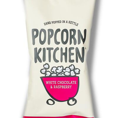 Treat Sharing Bag - White Choc & Raspberry Popcorn 100g x 12