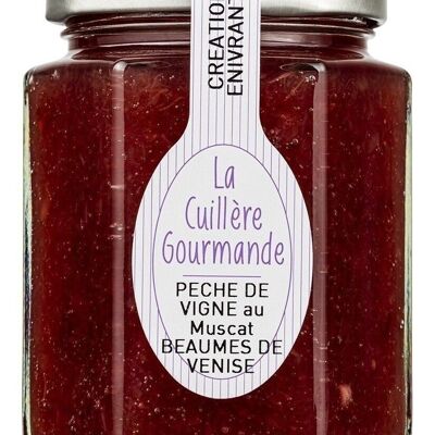 Confiture Pêche de Vigne au Muscat Beaumes de Venise 225g