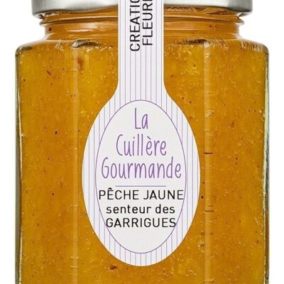 Confiture de Pêche jaune au bouquet des Garrigues 225g