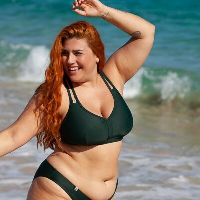 Sports bikini top WILD dark green