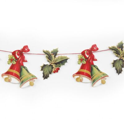 Mamelok Holly and Bells Garland (R53)