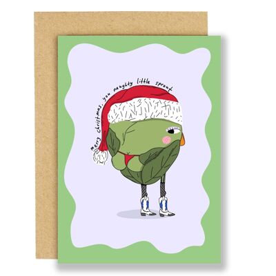Weihnachtskarte - Naughty Sprout