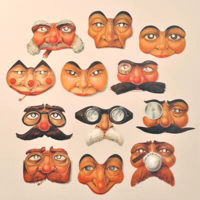 Mini máscaras de fiesta eduardianas de Mamelok (R440)