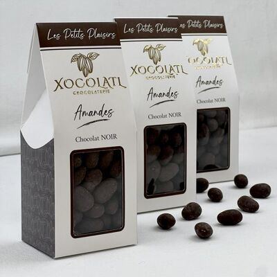 Almonds coated with 65% dark chocolate