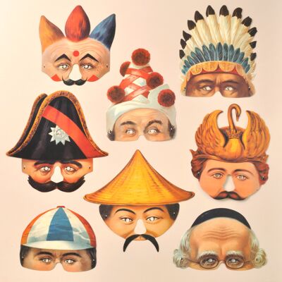 Mamelok Stockholm Leksaksmuseum Party Masks - Set 2 (R441)