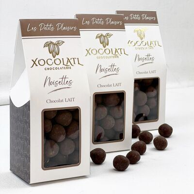 Hazelnut coated with 45% milk chocolate