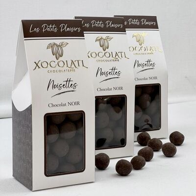 Hazelnut coated with 65% dark chocolate