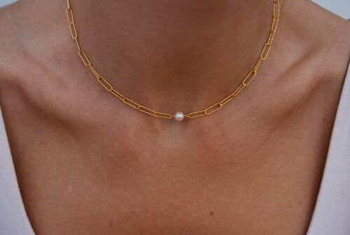 Pearls necklace, silver 925 necklace.