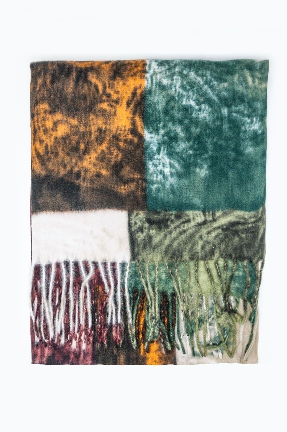 Sciarpa in stampa paisley verde