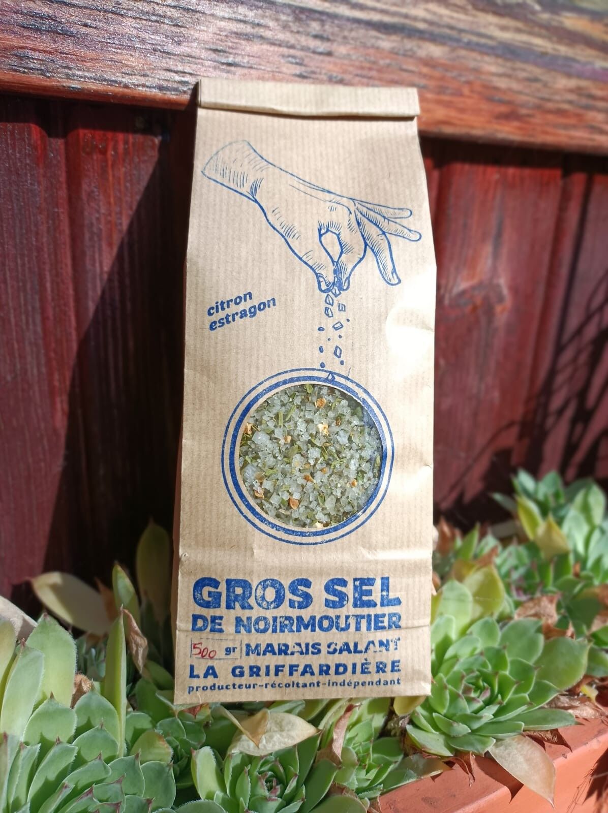 Gros Sel de Noirmoutier, Citron/Estragon 500gr