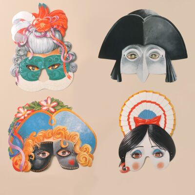 Máscaras de fiesta venecianas Mamelok (R472)