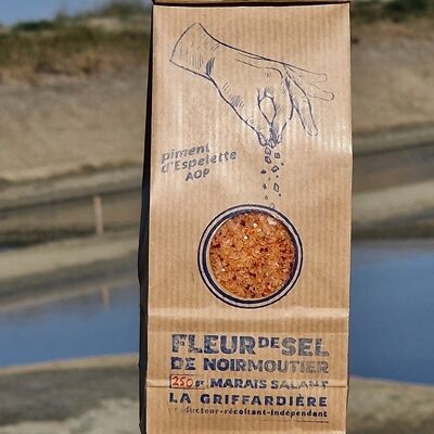 Fleur de Sel de Noirmoutier, Piment 250gr