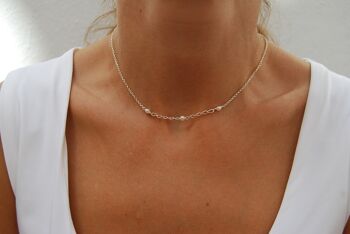 Collier de perles, collier en argent sterling. 3