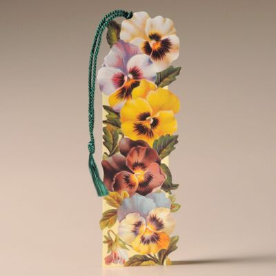 Mamelok Floral Bookmark Card - Pansies (BMC04420)