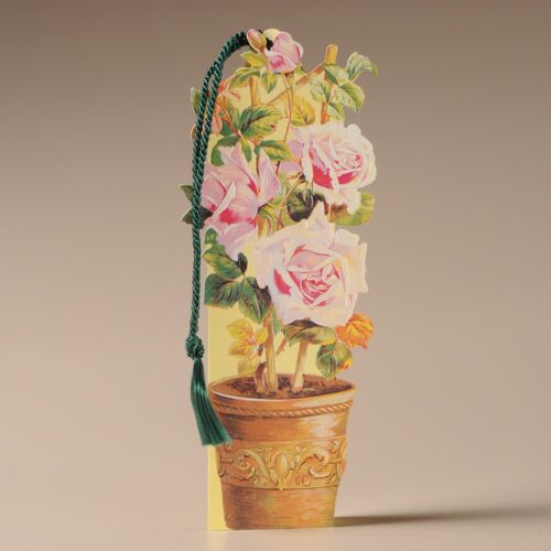 Mamelok Floral Bookmark Card - Roses in a Pot (BMC04421)