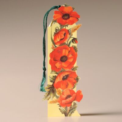 Mamelok Floral Bookmark Card - Poppies (BMC04423)
