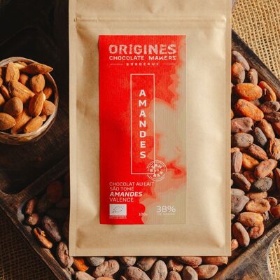 ORGANIC Milk Bar 38% with Caramelized Almonds