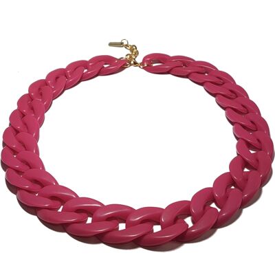 Necklace BEAU matt magenta pink