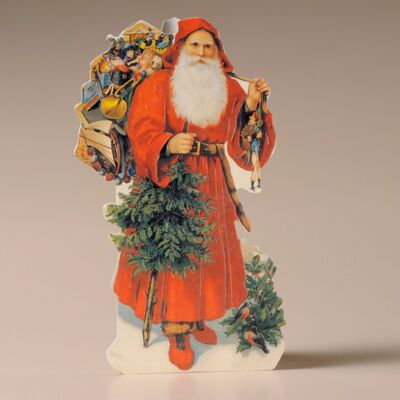 Mamelok Father Christmas and Sack Nostalgic Card (CDC91005)