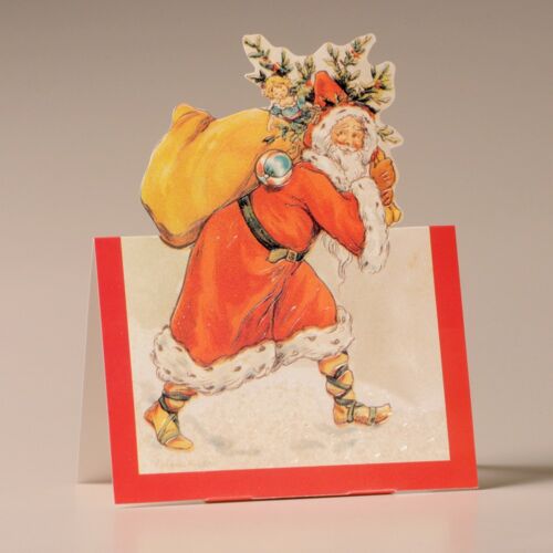 Mamelok Father Christmas and Christmas Tree Nostalgic Card (CDC93053)
