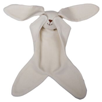 Doudou coton bio velours 30 cm Lapin 1