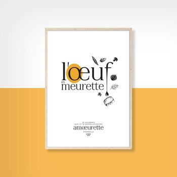 L'oeuf en meurette - carte postale - 10x15cm 2