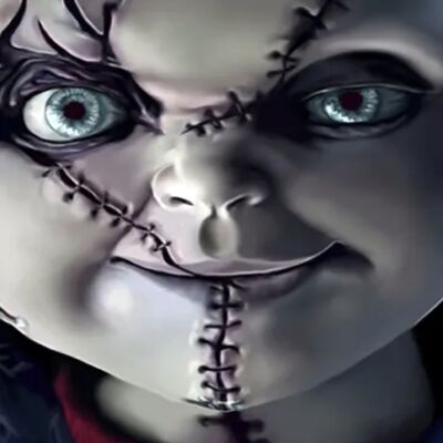 Plaque en métal Chucky Face