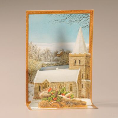 Mamelok Christmas Church Cascade Card (GDC00277)