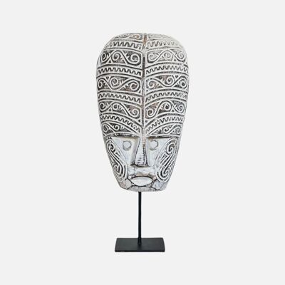Máscara de madera Atelari Timor en soporte