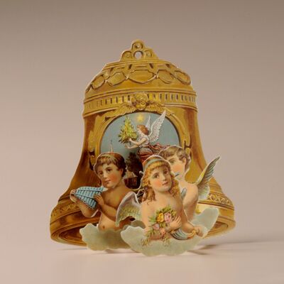 Mamelok Angels and Bell 3D Christmas Card (TDC94123)