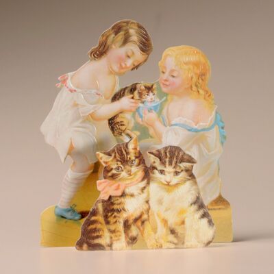 Mamelok Girls and Cats 3D Everyday Card (TDC97179)