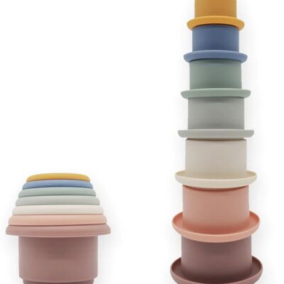 Pastel Silicone Stacking Cups